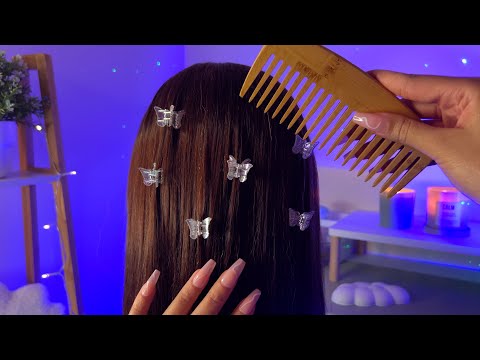 ASMR Relaxing Hairplay + Hairbrushing For Deep Sleep |Scalp Massage, Combing, Scalp Scratching #hair