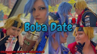 Thoma and Ayato Boba Date (Genshin Impact Cosplay Vlog)
