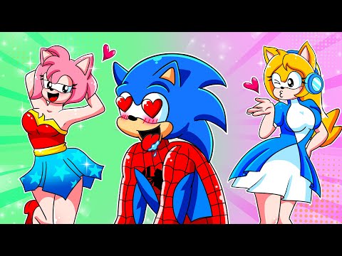 Sonic Spider-Man Will Be Choice Lover!! - Love Story - Sonic the Hedgehog 3 Animation