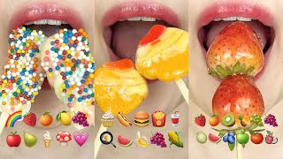 asmr MOST POPULAR TANGHULU COLLECTION 탕후루 이모지 먹방 모음집 eating sounds