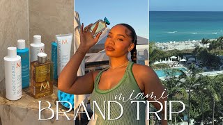 come with me on a brand trip! room tour, suite at Miami Open, new fragrance launch & more!