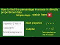 Percentage Changes and Proportions