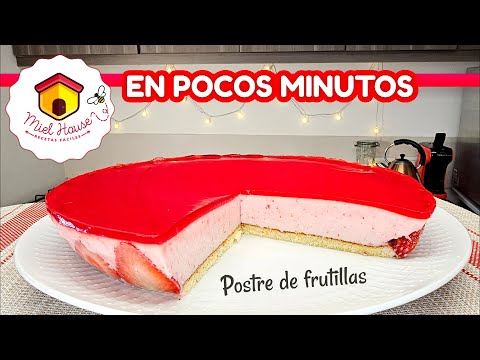 POSTRE DE FRUTILLAS fácil y rápido  FRESQUITO Y DELICIOSO