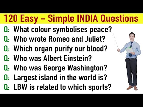 120 Easy - Simple INDIA Questions and Answers | General Knowledge English | GK for India