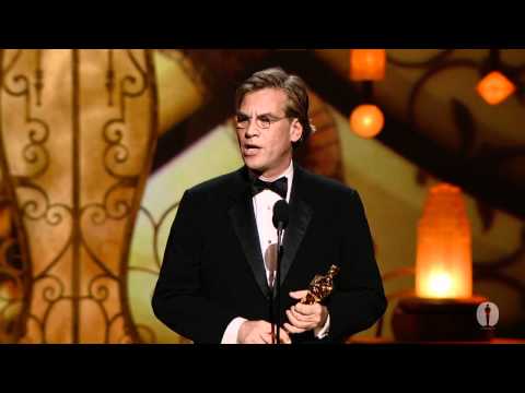 Aaron Sorkin Wins Adapted Screenplay for 'The Social Network'
