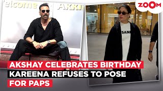Akshay Kumar celebrates birthday With Fans | Kareena Kapoor RUSHES to sit inside her car