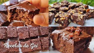 3 FORMAS de HACER un Brownie Saludable Sin Gluten Sin Azúcar Sin Lácteos - Recetas de Gri