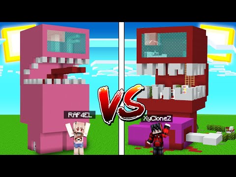 แข่งสร้าง!! บ้านสุดเท่ บ้านเอเลี่ยนสุดหรู VS บ้านเอเลี่ยนสุดกาก ใครจะชนะ!?? (Minecraft HouseAmongUs)