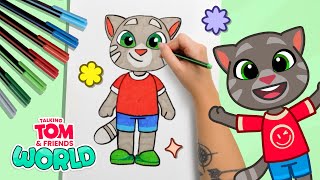 How to Draw Tom ✏️ Talking Tom & Friends World: Easy Crafts