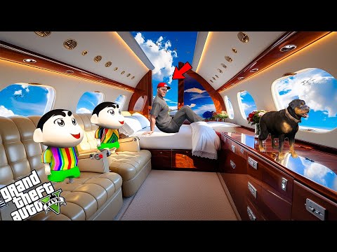 Shinchan And Franklin Found A New Plane To Enjoy A Trip In GTA 5!