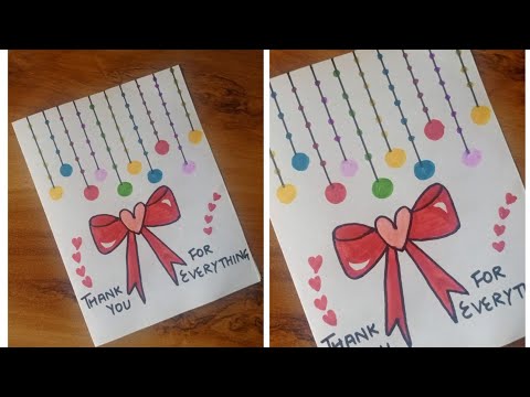 very Easy & Last Minute Thank You Card | Thank You Card for Teachers | Thank You greeting card