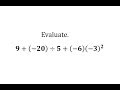 Order of Operations and Basic Arithmetic
