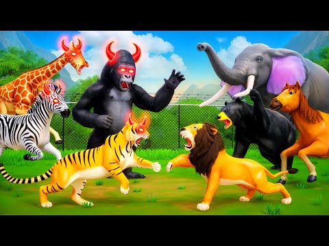 Evil Possessed Zoo Animals Attack - Heroic Gorilla Leads an Epic Rescue Adventure for Survival!