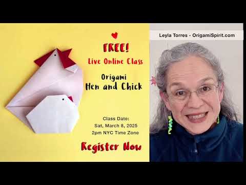 Origami Mother Hen and Chick • Join our Live Session
