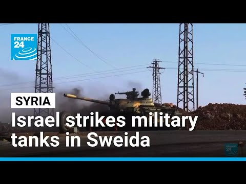 YouTube video thumbnail: Israel Strikes Military Tanks in Southern Syria