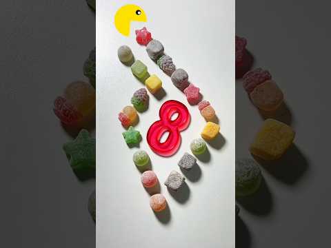 #GreedyPacman #CandyNumber8 #SugarCoatedTreats #GummySweets #StarCandy #FoodArt #PacmanFun