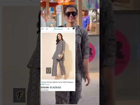 Get Rashmika's co ord set from  janasya #rashmikamandanna  #shorts #viral  #haul #haulvideo