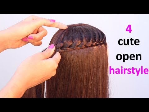 4 cute open hairstyle with maang tikka | hairstyle for wedding | easy hairstyle | cool hairstyle
