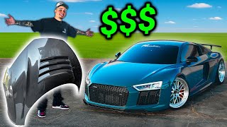 MOST EXPENSIVE AUDI R8 MOD EVER! FULL CARBON FIBER BUILD STARTS NOW!