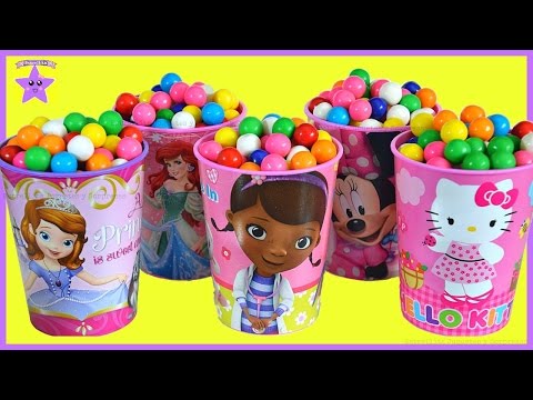 VASOS SORPRESAS Princesa Sofia Primera Doctora Juguetes Hello Kitty Princesas Disney Minnie Mouse.