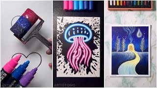 15 Art Ideas to Get Inspired from ARTISTOMG! || Viral Art Techniques! 🎨✨🤩 #art #creative #viralart