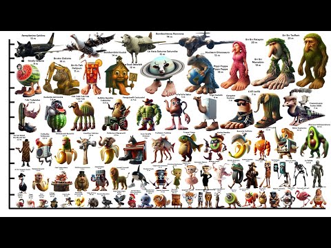 [NEW UPDATE] Italian Brainrot HEIGHT COMPARISON + VOICE Indonesian Brainrot Size Comparison
