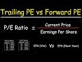 Understanding Trailing and Forward P/E Ratios