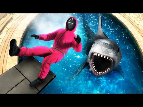 GTA 5 SQUID GAME Guard • Epic Diving Board Water Jumps! (No godmode)