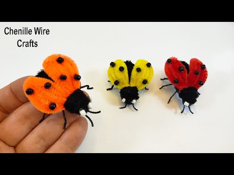 How to make easy Ladybug From Chenille Wire - Easy Crafts