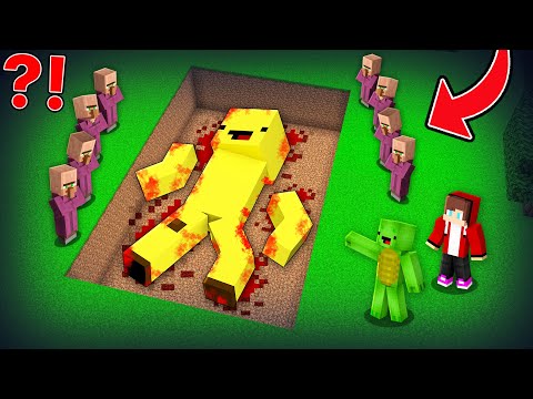 Who Buried GIANT Banana Kid - JJ and Mikey Found Him in Minecraft Maizen!