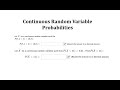 Understanding Continuous Probability Distributions