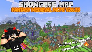 MCPE SURVIVAL MAP SHOWCASE V.26.33 MEDIEVAL FANTASY THEME - I SWEAR THE BUILD IS SO COOL!!🔥