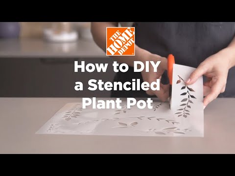 How to Make a DIY Stenciled Plant Pot 