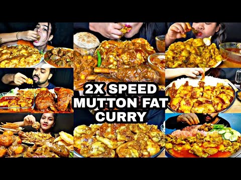 ASMR EATING SPICY MUTTON FAT CURRY WITH RICE, MUTTON, EGGS | BEST INDIAN FOOD MUKBANG |Foodie India|