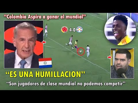 DEVASTADOS! PERIODISTAS PARAGUAYOS REACCIONARON ASI A DERROTA con COLOMBIA VS PARAGUAY 4-0 SUB 20