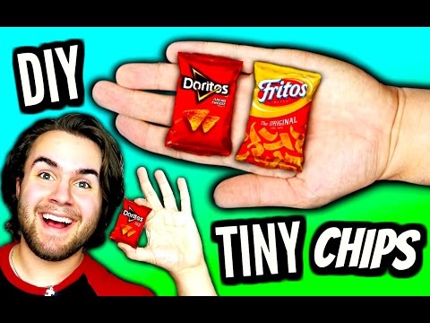 DIY Mini Chips | How To Make Tiny Doritos, Fritos, & Lays Bags Of Chips | Miniature Tutorial