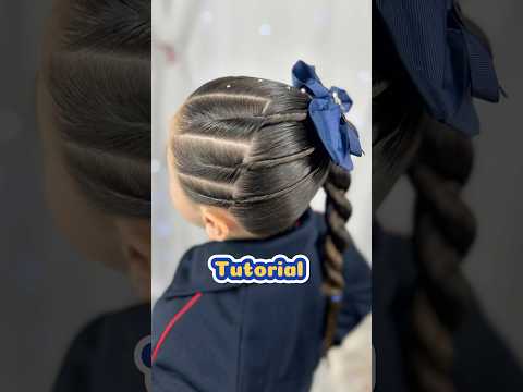 Idea de peinado para la escuela 💙 #hairstyle #peinados