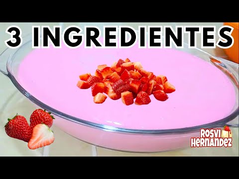 HELADO DE FRESA casero con solo 3 INGREDIENTES!!!