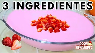 HELADO DE FRESA casero con solo 3 INGREDIENTES!!!