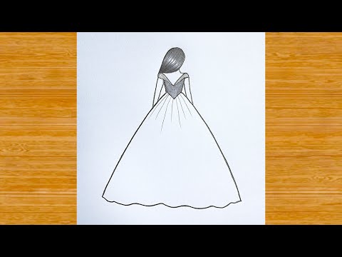 How to draw a girl backside drawing / Easy drawing