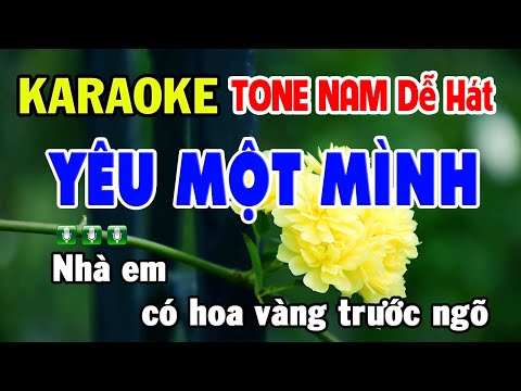 Karaoke Nhạc Sống | Yêu Một Mình | Tone Nam Dễ Hát Nhất | Thích Nghe Nhạc Sống Karaoke