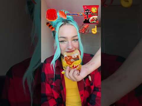 ORANGE CHALLENGE 😱 #mukbang #asmr #food #challenge #orange #uwu #shorts