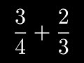 Adding Fractions and Common Denominators