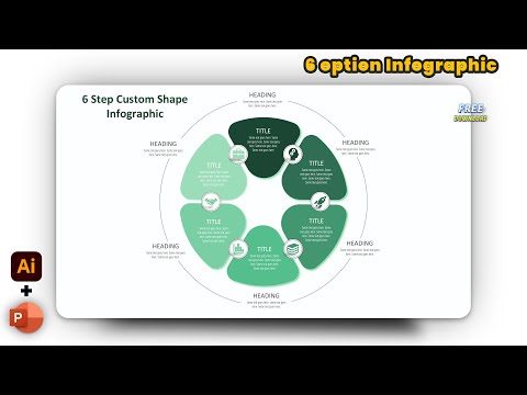 90.Amazing AI and PowerPoint 6 Step Custom Shape Infographic Design
