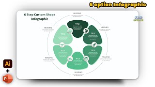 90.Amazing AI and PowerPoint 6 Step Custom Shape Infographic Design