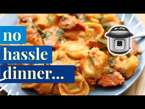 NO Hassle INSTANT POT dinner! | Cheesy sausage and tortellini