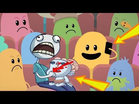 Dumb Ways To Die Vs Troll Face Quest Video Memes Funny Die In Movie Theater