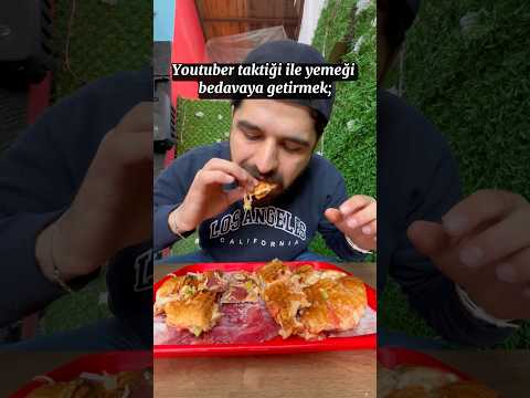 Youtuber taktiği ile yemeği bedavaya getirmek ; #shorts #sokakyemekleri #youtuber #bedava #freefood