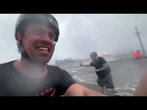 Storm chasers intercept ground zero of Category 2 Hurricane Francine!