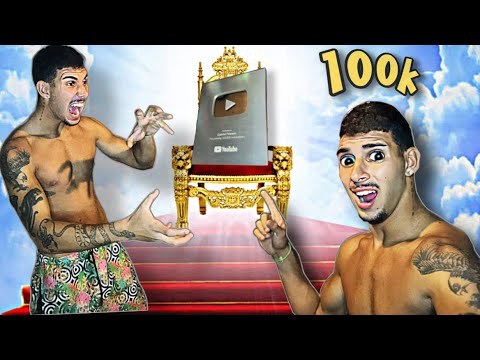 GANHEI A PLACA DE 100k DE INSCRITOS! 🍷🙏